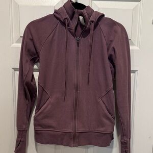 Athleta Full Zip Dusty Purple Hoodie